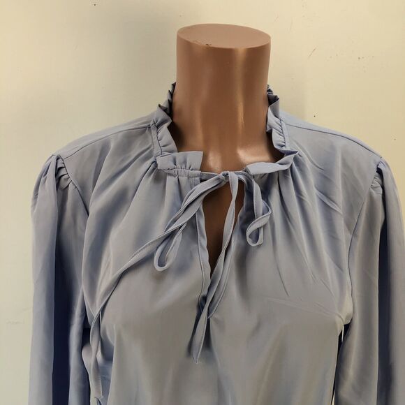 Baby Blue boho peasant long sleeve dress - Picture 8 of 16